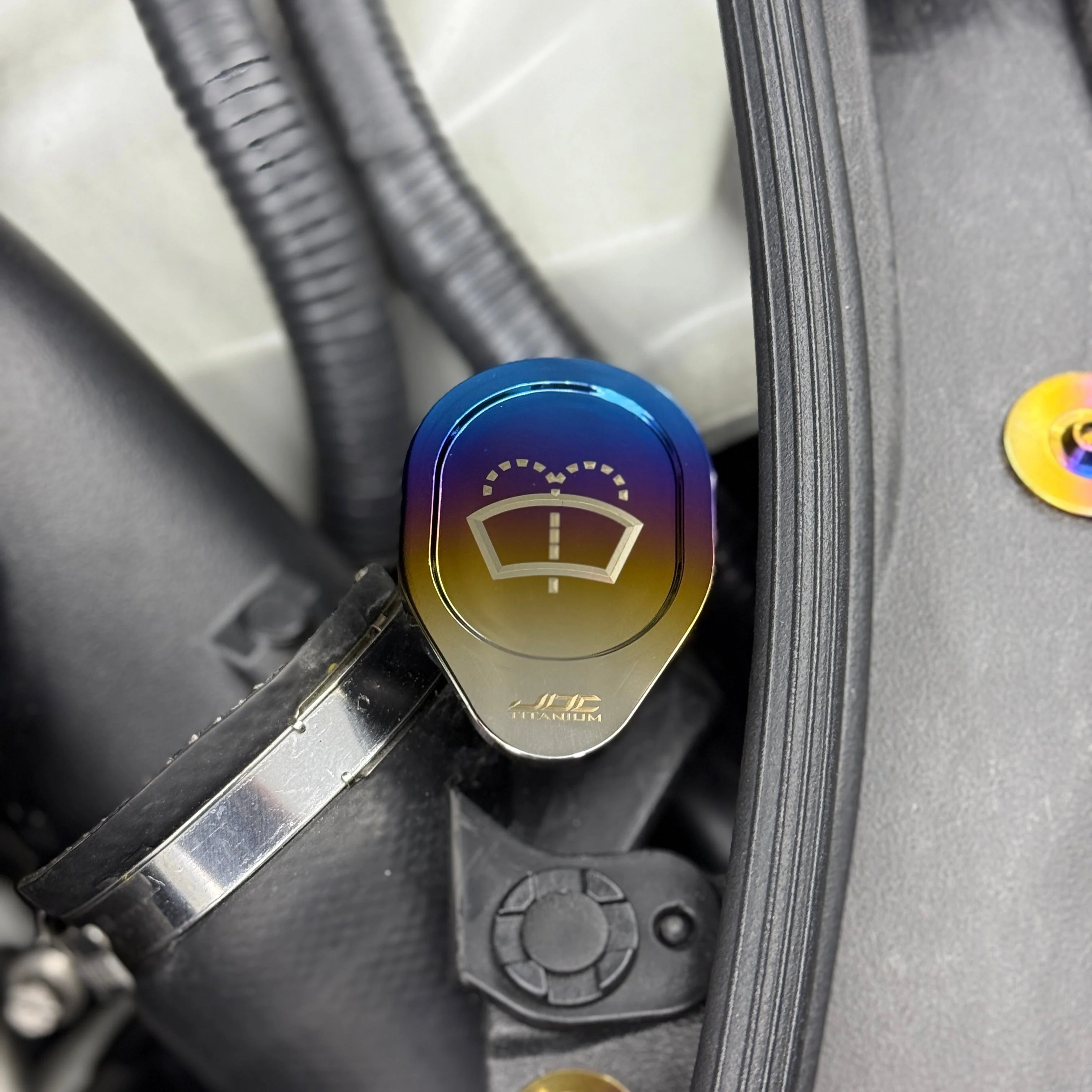 JDC Titanium Washer Fluid Cap | Nissan R35 GT-R, 370Z & Infiniti Models - Image 6