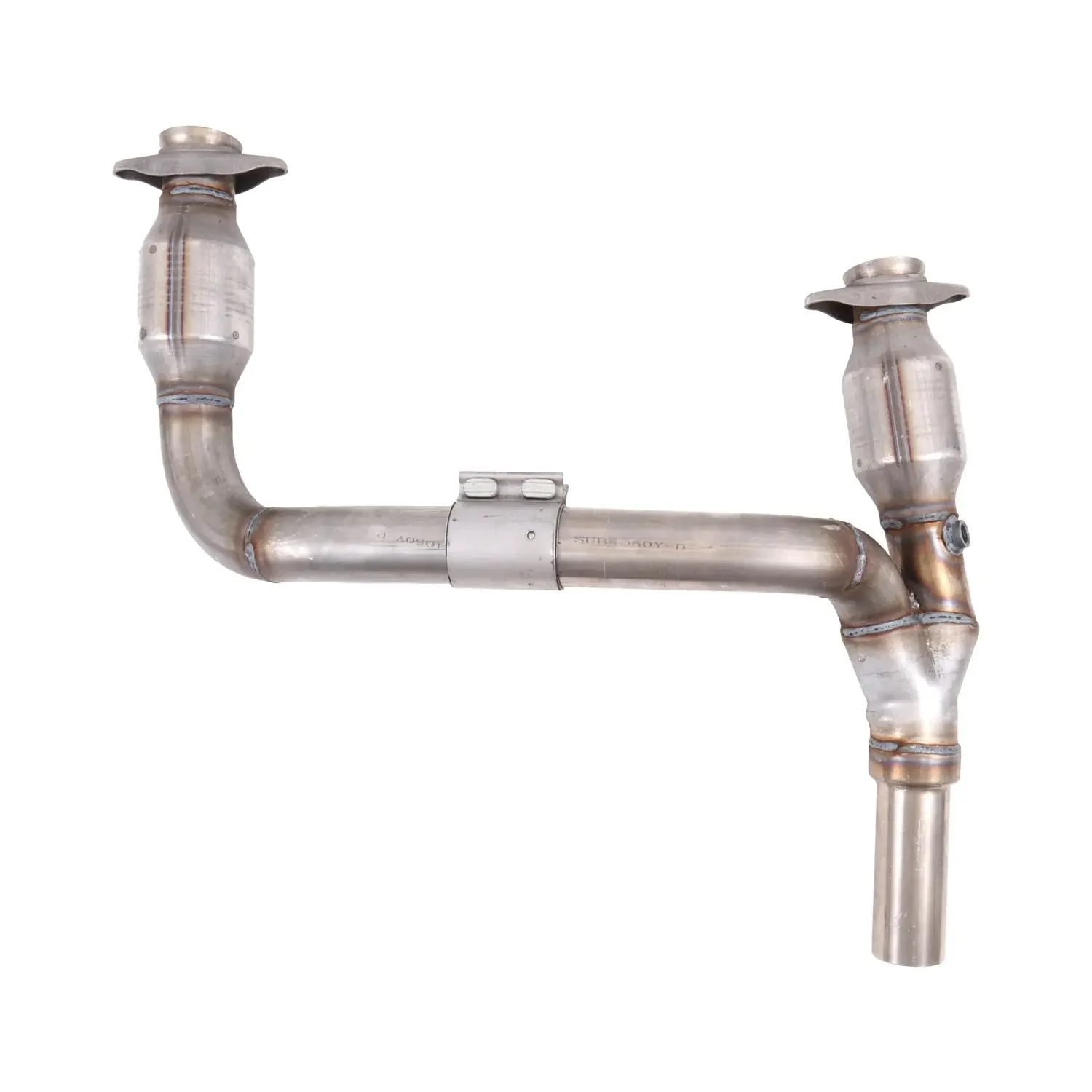 Jeep Wrangler 3.8 1-5/8 Long Tube Exhaust Headers With High Flow Cats Polished Silver Ceramic 07-11 - Image 3