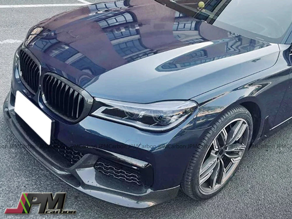 [JPMCarbon] 3D Style Carbon Fiber Front Bumper Add-on Lip Fits For 2016-2018 BMW G11 G12 7-Series Pre-facelift with M-sport Package Only - Image 2