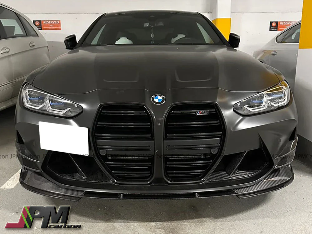 [JPMCarbon] 3D Style Carbon Fiber Front Bumper Add-on Lip Fits For 2020-2025 BMW G80 M3 / G82 M4 Only - Image 4
