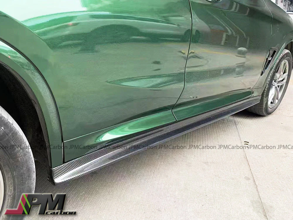 [JPMCarbon] 3D Style Carbon Fiber Side Skirt Add-on Lips Fits For 2019-2025 BMW F97 X3M / F98 X4M - Image 2