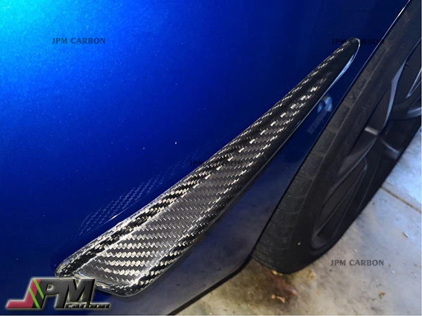 [JPMCarbon] Carbon Fiber Front Bumper Add-on Canards Fits For 2015-2021 Subaru WRX / STI Only - Image 2