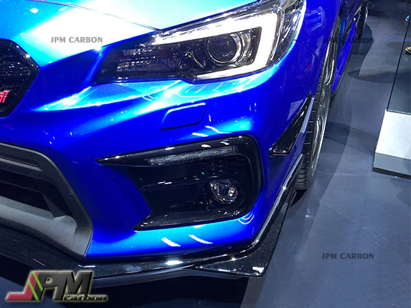 [JPMCarbon] Carbon Fiber Front Bumper Add-on Canards Fits For 2015-2021 Subaru WRX / STI Only - Image 4