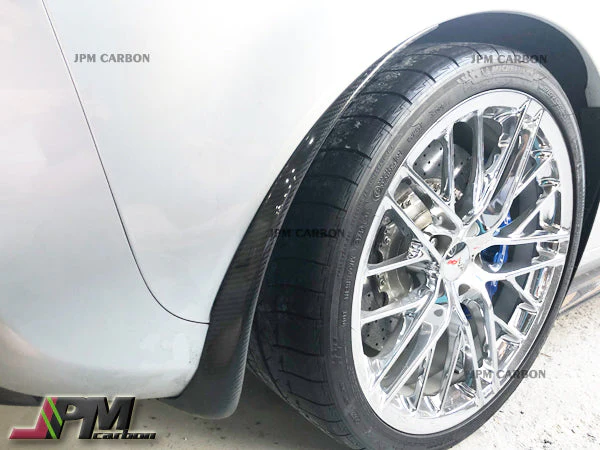 [JPMCarbon] Carbon Side Rear Fender Guard Mud Flaps Fits For 2005-2013 Chevrolet Corvette C6 Z06 ZR1 - Image 4