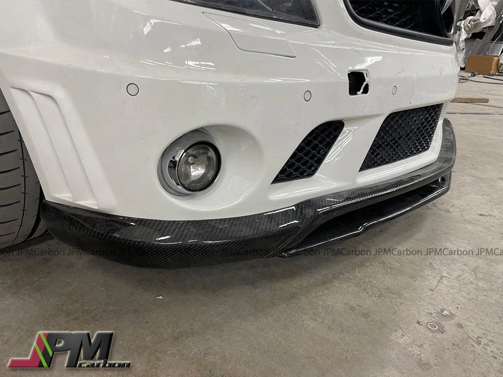 [JPMCarbon] CS  Style Carbon Fiber Front Bumper Add-on Lip Fits For 2008-2011 Mercedes-Benz W204 Pre-Facelift C63 Sedan - Image 3