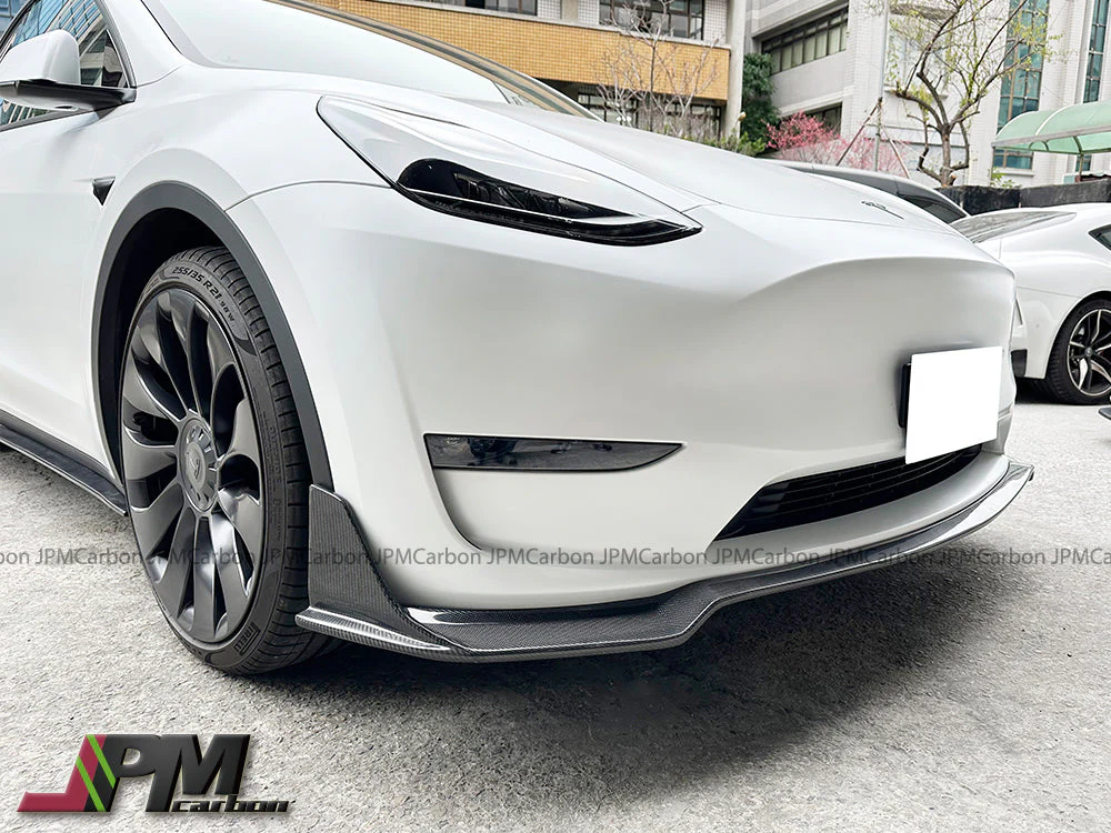 [JPMCarbon] DP Style Carbon Fiber Front Add-on Lips Fits For 2020-2024 Tesla Model Y Only - Image 3