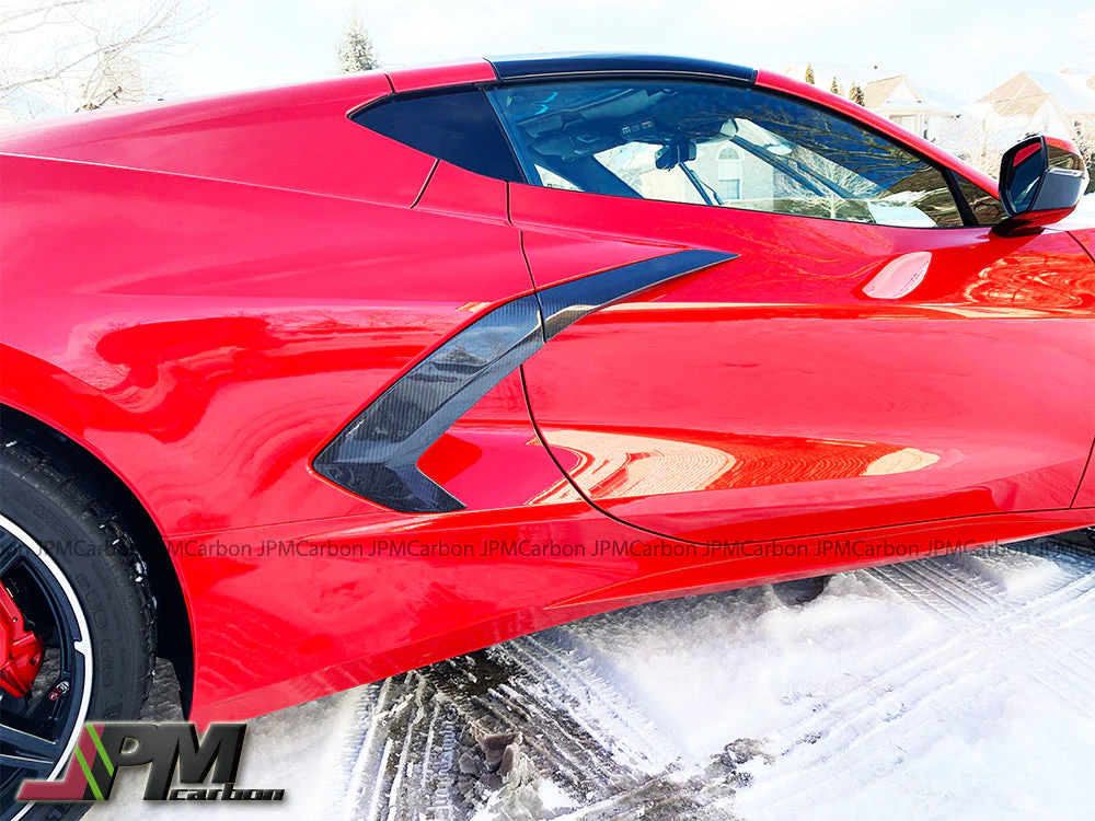 [JPMCarbon] Dry Carbon Side Door Garnish Vent Trim Covers Fits For 2020-2025 Chevrolet Corvette C8 Only - Image 3