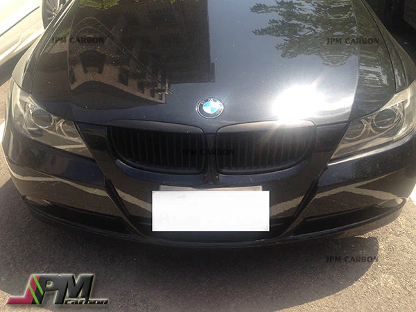 [JPMCarbon] Front Kidney Grille Fits For 2005-2008 BMW E90 E91 Pre-facelift 3-Series Sedan/Wagon Only - Image 3