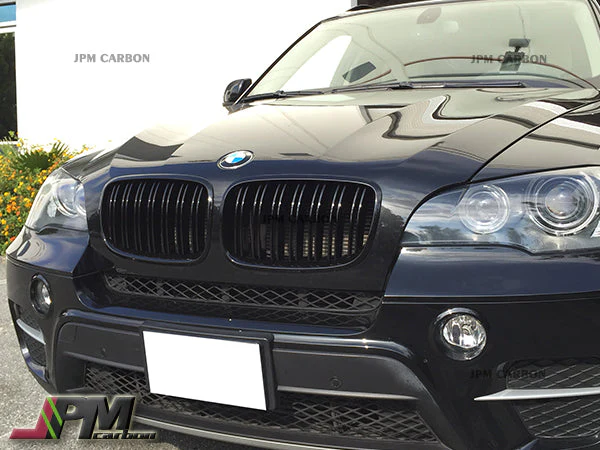 [JPMCarbon] M Style Front Kidney Grille Fits For 2006-2013 BM E70 X5 & 2008-2013 BMW E71 X6 Only - Image 2