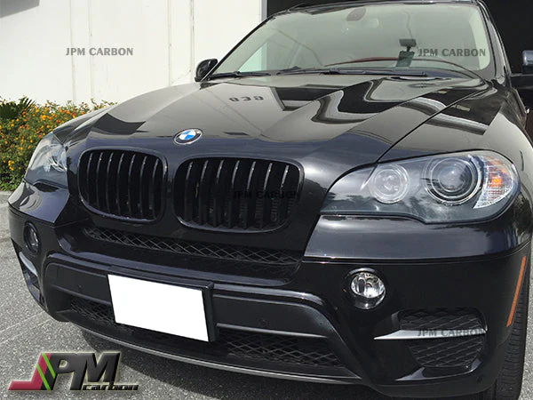 [JPMCarbon] P Style Front Kidney Grille Fits For 2006-2013 BM E70 X5 & 2008-2013 BMW E71 X6 Only - Image 2