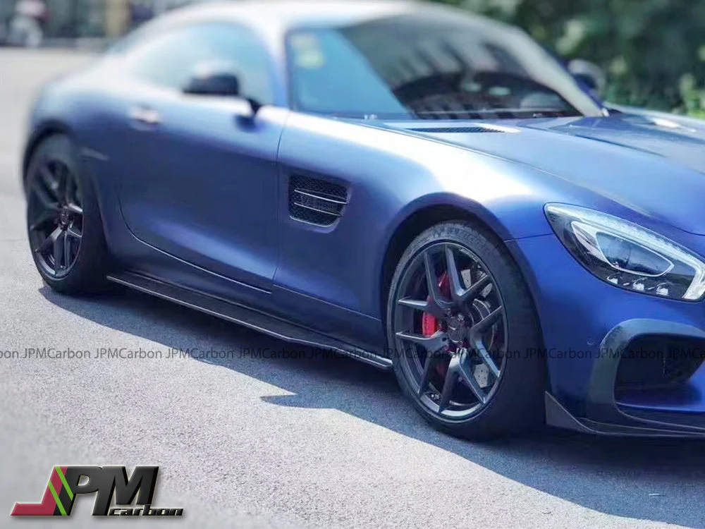 [JPMCarbon] RT Style Carbon Fiber Side Skirt Add-on Lips Fits For 2015-2021 Mercedes-Benz C190 GT GTS Only - Image 3