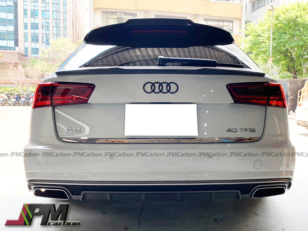 [JPMCarbon] V Style Carbon Fiber Trunk Spoiler Fits For 2011-2018 Audi A6 C7 / S6 C7 Avant Only - Image 3