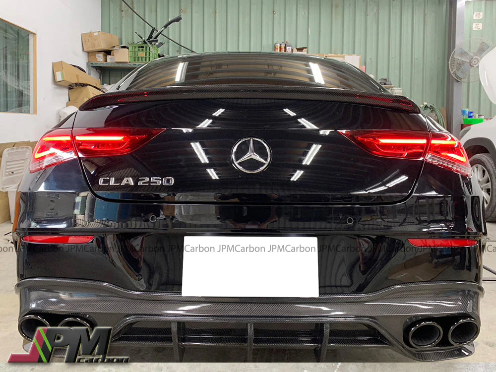 [JPMCarbon] V Style Carbon Fiber Trunk Spoiler Fits For 2020-2025 Mercedes-Benz W118 CLA-Class Sedan Only - Image 3