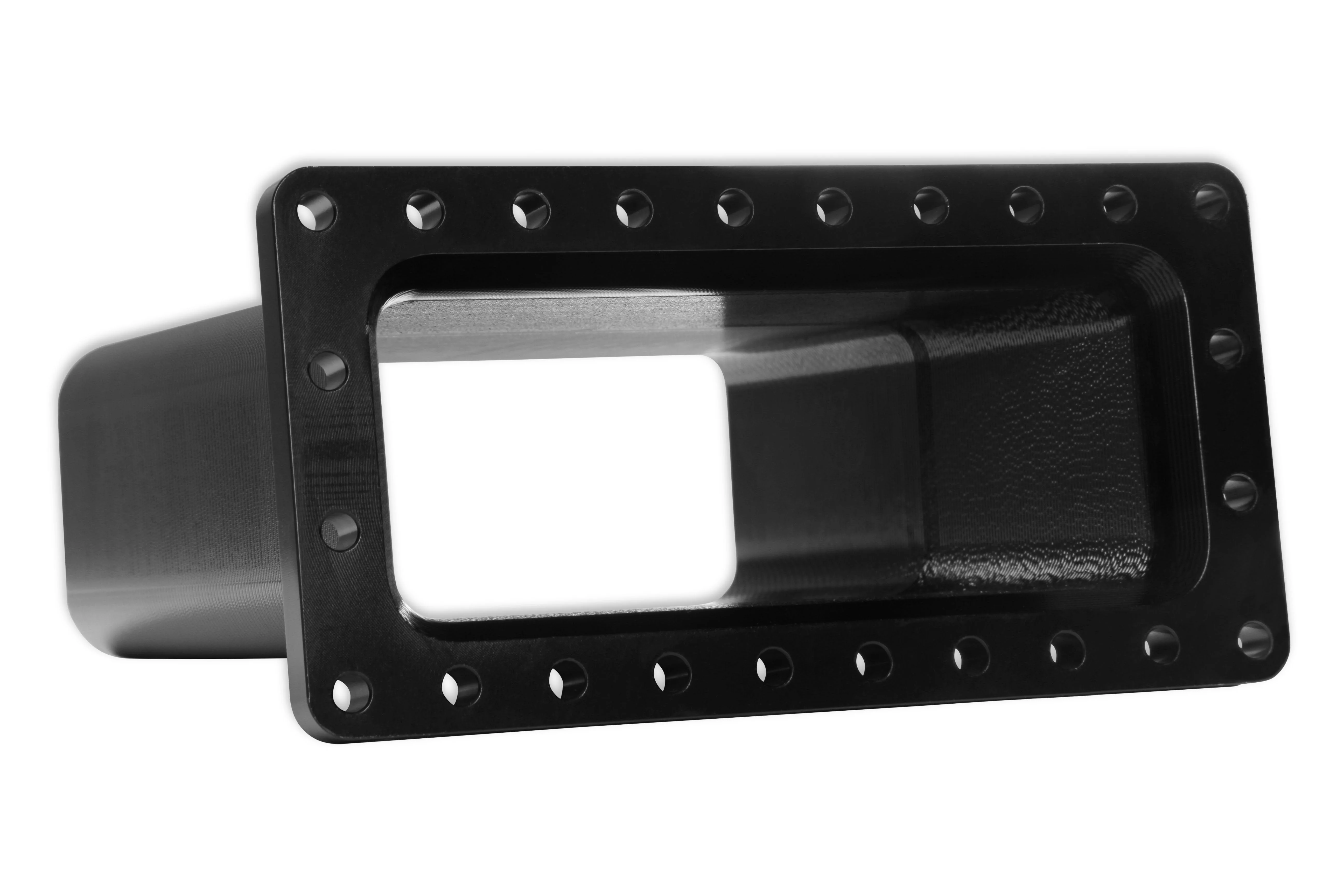LS Ultra Lo-Ram Billet Burst Panel Duct - Billet Burst Panel Duct Black Anodized Finish - Image 3