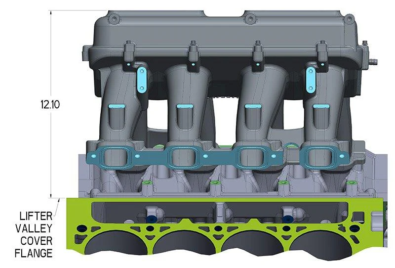 LT1 Hi-Ram, Lower Manifold Only w/out Port EFI Provisions. Order Plenum Top Separately. - Image 3