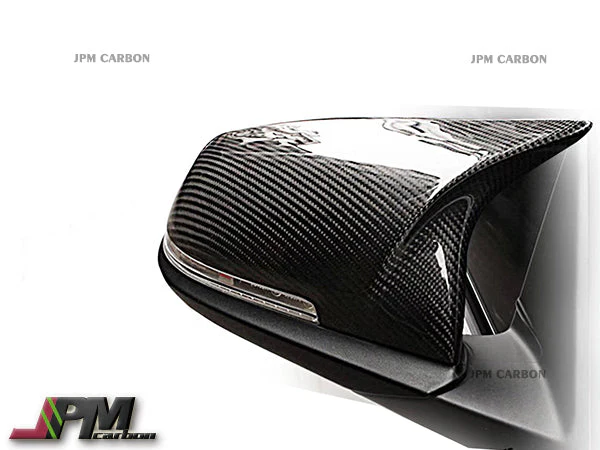M Style Carbon Fiber Replacement Mirror Covers Fits For 2014-2016 BMW F07 F10 F11 5-Series LCI Only - Image 4