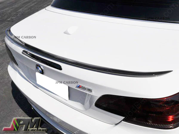 M3 Style Carbon Fiber Trunk Spoiler Fits For 2008-2013 BMW E93 3-Series Convertible Only - Image 2