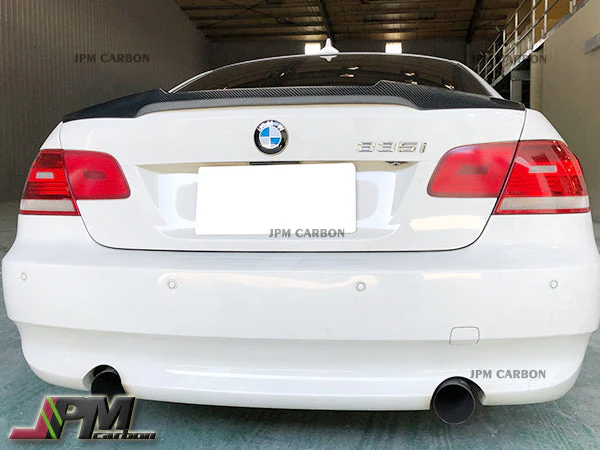 M4 Style Carbon Fiber Trunk Spoiler Fits For 2008-2013 BMW E92 3-Series Coupe Only - Image 2