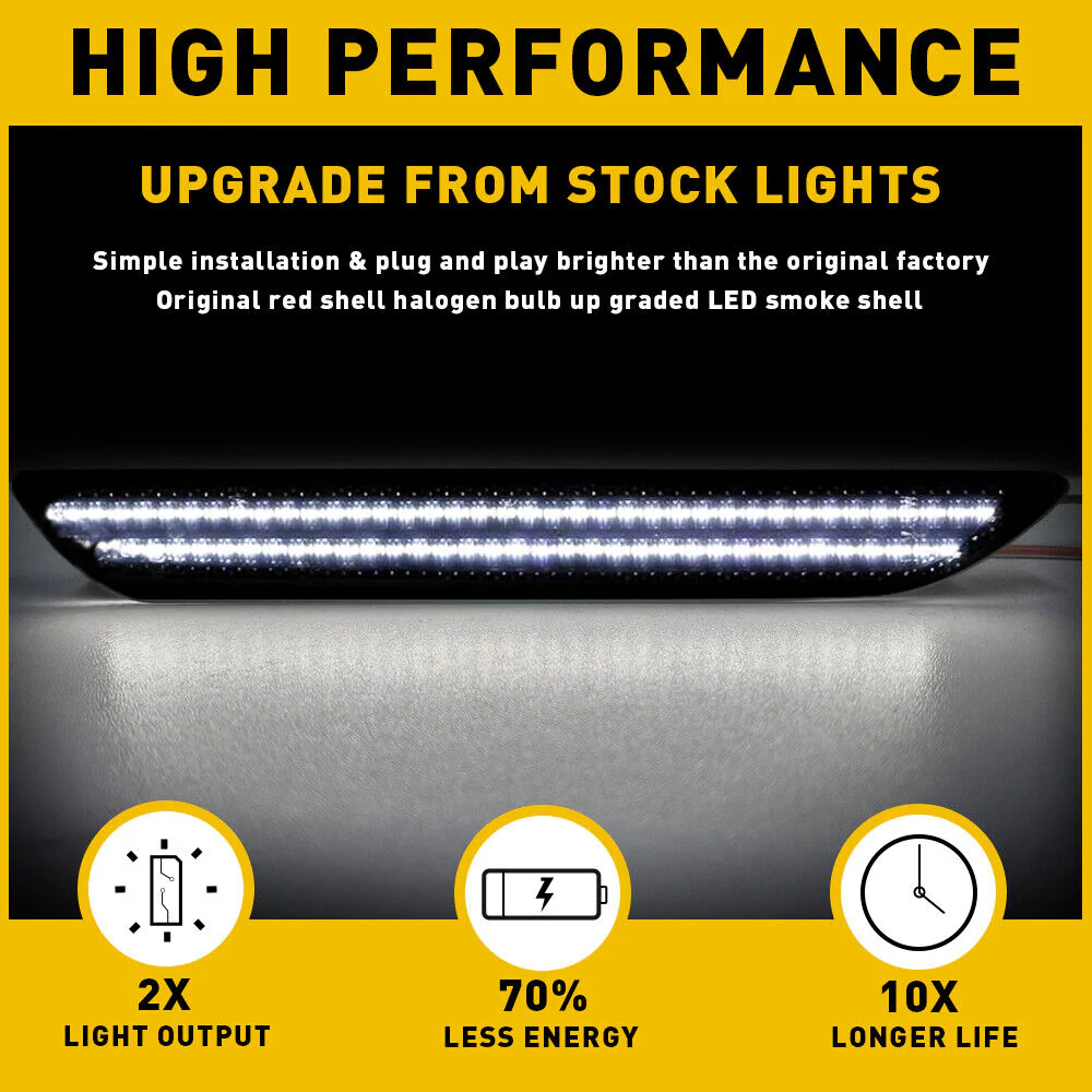 MUSTANG 15-23 REAR SMOKED LED SIDE MARKERS - Image 3