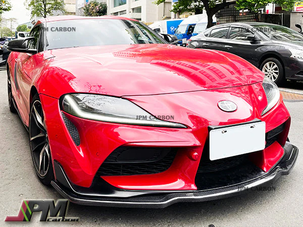 [JPMCarbon] MX2 Style Carbon Fiber Front Add-on Lip Fits For 2019-2026 Toyota GR Supra A90 A91 - Image 2