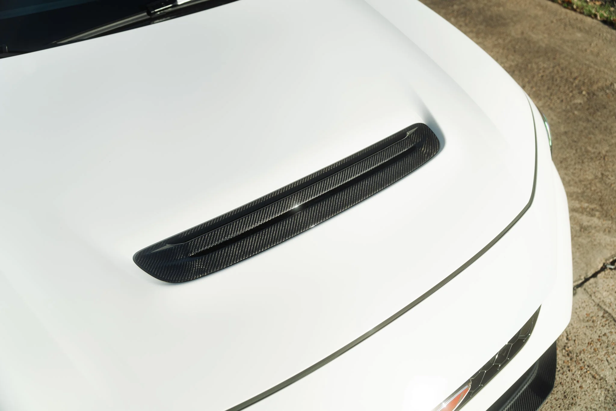 OLM Carbon Fiber Engine Hood Duct Cover - 2023+ Honda Civic Type R - Image 3