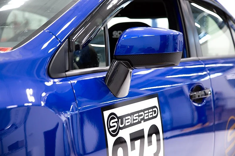 OLM LE Dry Carbon Fiber Lower Mirror Mount Cover - 2015-2021 Subaru WRX / STI / 2015-2017 Crosstrek - Image 4