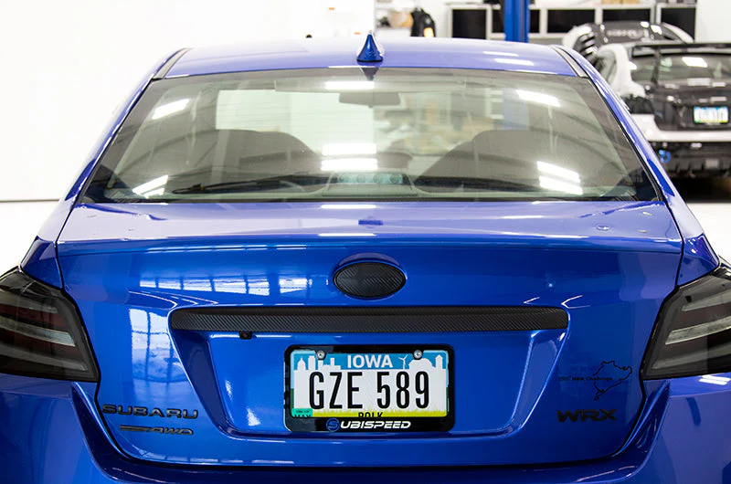 OLM Paint Matched Trunk Hole Delete for OEM Short Spoiler - World Rally Blue - 2015-2021 Subaru WRX / STI - Image 4