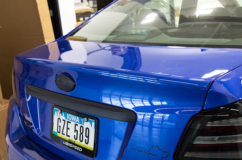 OLM Paint Matched Trunk Hole Delete for OEM Short Spoiler - World Rally Blue - 2015-2021 Subaru WRX / STI - Image 6