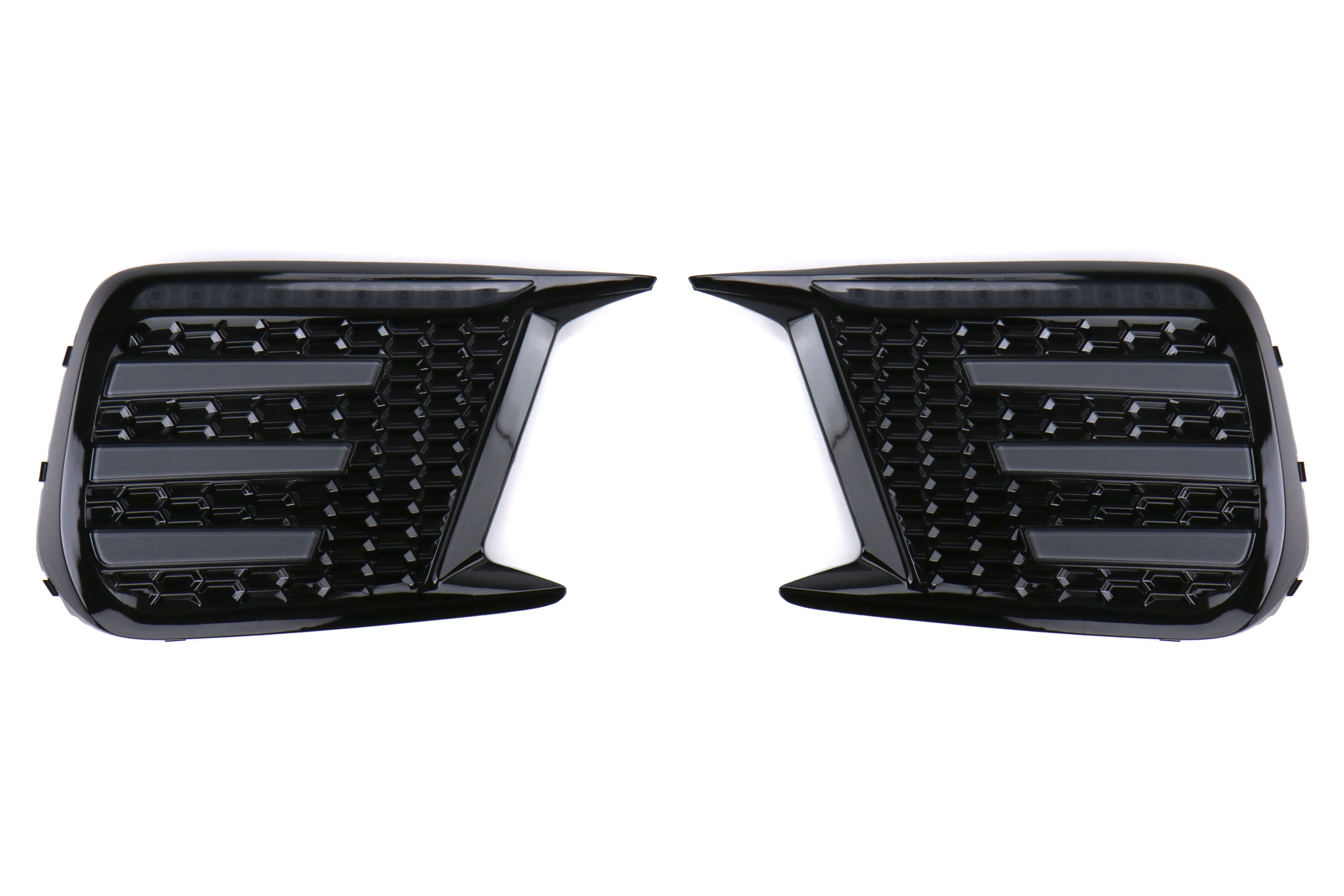 OLM Smoked Tri Bar Fog Light Bezel (No Fog Hole) - 2018-2021 Subaru WRX / STI - Image 2