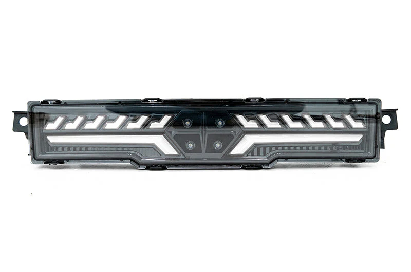 OLM V2 F1 Rear Fog Light (Clear Lens, Black Base, White Bar) - 2022 BRZ / GR86