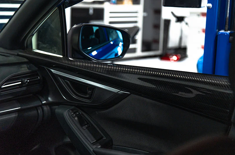 OLM Wide Angle Convex Mirrors w/ Turn Signals / Defrosters (Blue) - Subaru WRX 2022+ - Image 5