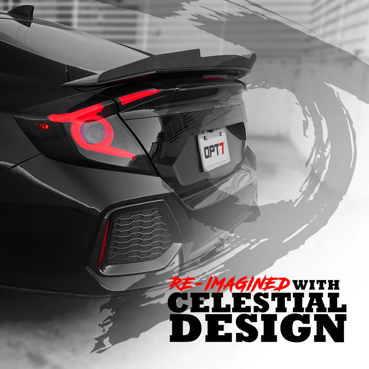 OPT7 Honda Civic Sedan Smoked LED Tail Lights Sequential Turn Signals & OLED Technology (Fits all 2016-2019 10th Gen Civic Sedans) - Image 5