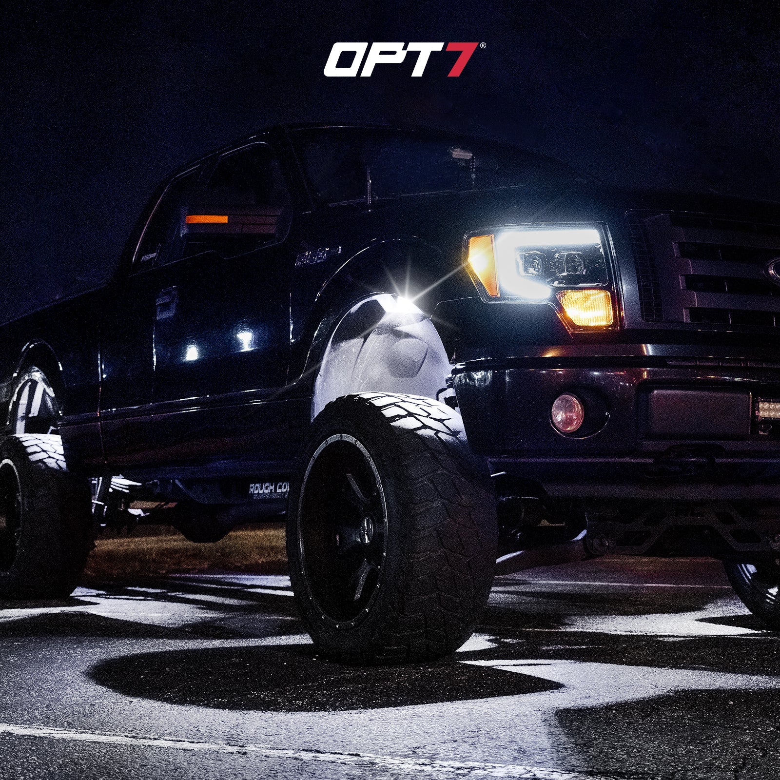 OPT7 Photon White 8PCS LED Rock Light w-Magnet Wide Angle Underglow Neon Lighting Kit - Image 8