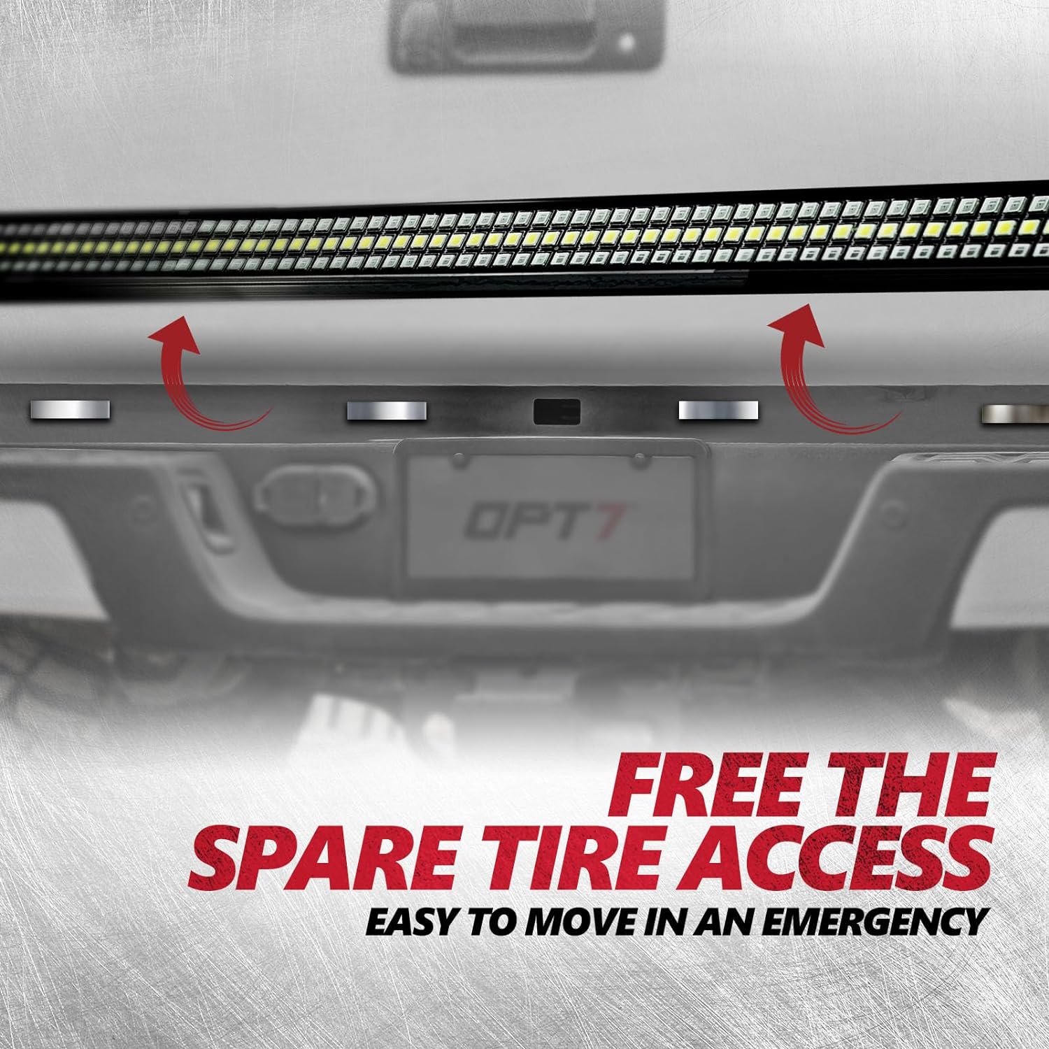 OPT7 Redline Parlux Triple Tailgate Light Bar 60" Bundle for Ford F150 15-20 with Blind Spot Easy Connect Harness and Tailgate Light Bar Magnets - Image 22