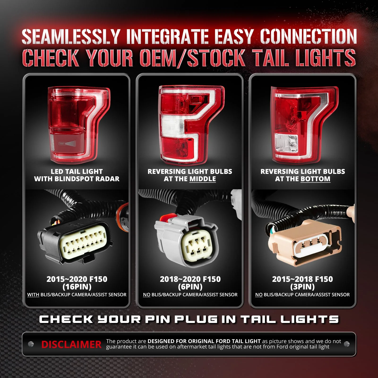 OPT7 Redline Parlux Triple Tailgate Light Bar 60" Bundle for Ford F150 18-20 Easy Connect Harness - Image 10