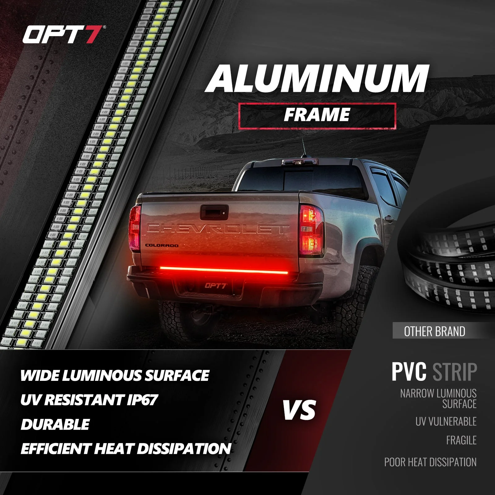OPT7 Redline Triple Tailgate Light Bar 48" Bundle for Chevy Silverado-GMC Sierra 1500 19-21 - Image 18