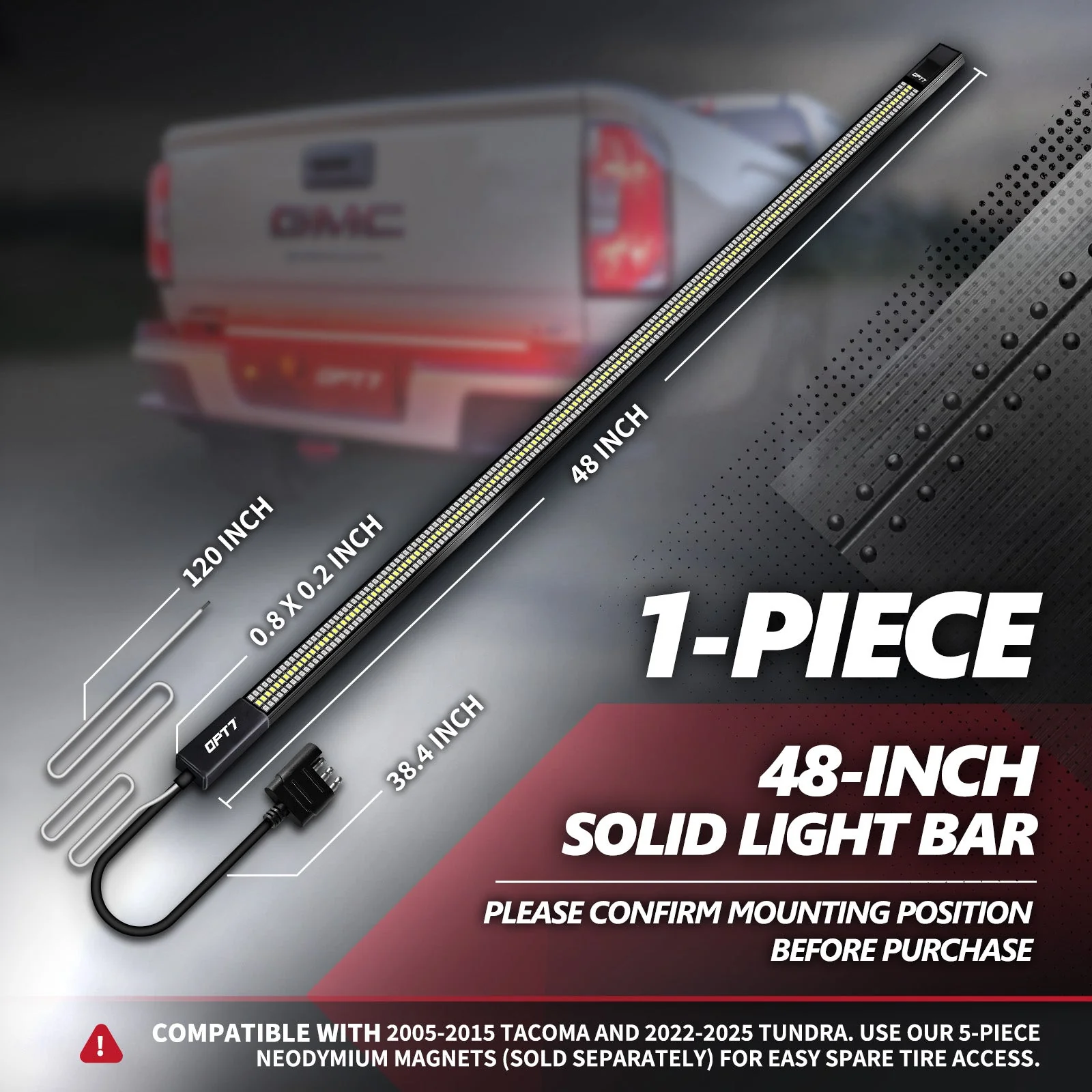 OPT7 Redline Triple Tailgate Light Bar 48" Bundle for Chevy Silverado-GMC Sierra 1500 19-21 - Image 19