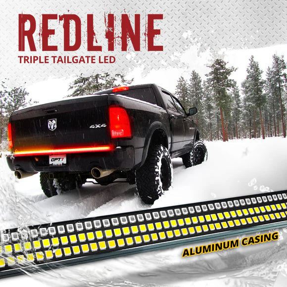OPT7 Redline Triple Tailgate Light Bar 48" Bundle for Chevy Silverado-GMC Sierra 1500 19-21 - Image 4