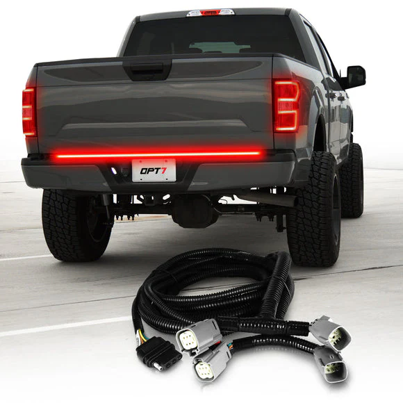 OPT7 Redline Triple Tailgate Light Bar 60" Bundle for Ford F150 18-20 Easy Connect Harness - Image 7