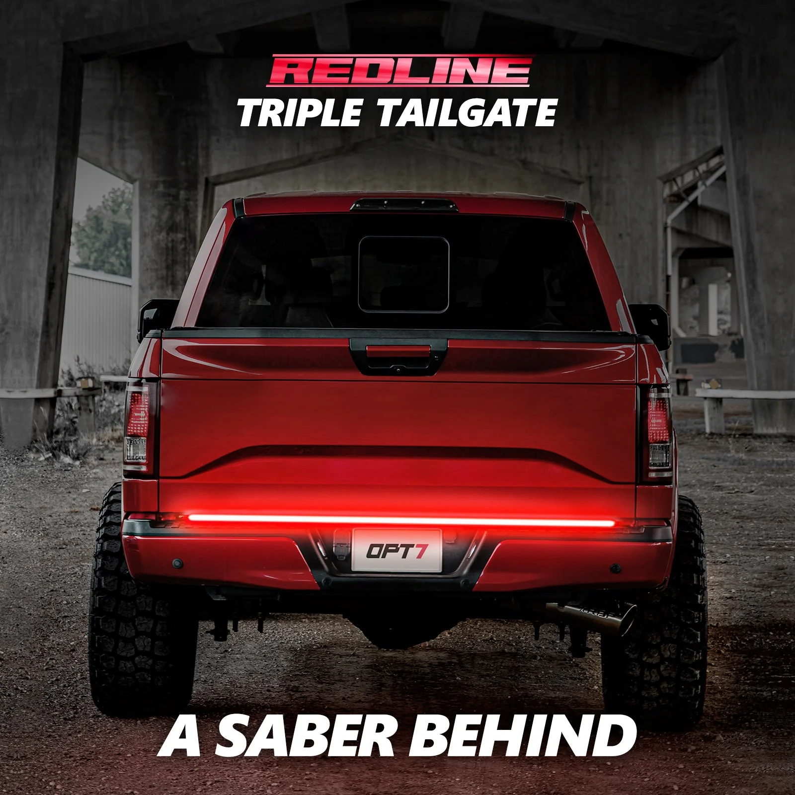 OPT7 Redline Triple Tailgate Light Bar 60" Bundle with Sidekick Running Board Light LED Strip Kit with Warning Mode - Image 16