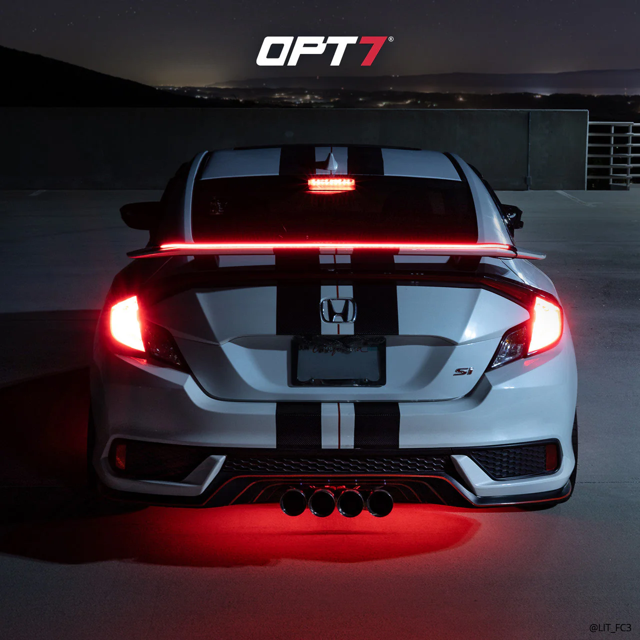 OPT7 Universal LED Rear Spoiler Lip Kit (3.9ft) for Car Trunk Exterior Accessories Brake light Universal Fit for Roof Wing - Image 15