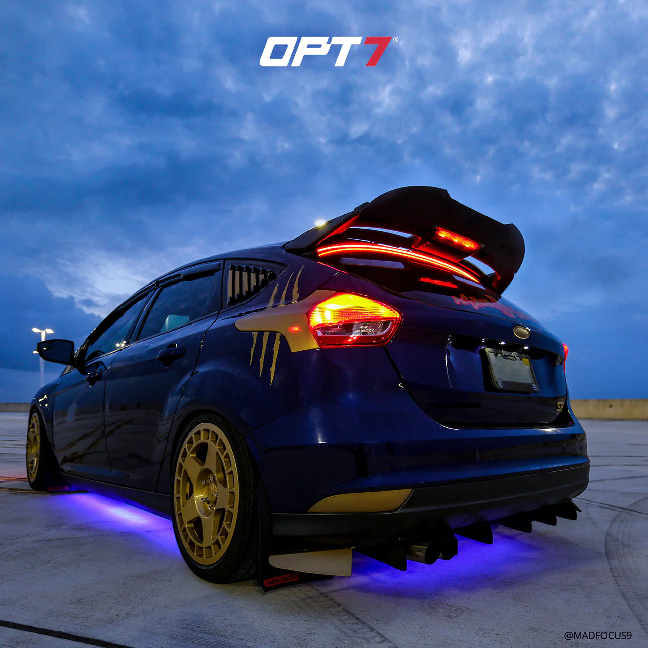 OPT7 Universal LED Rear Spoiler Lip Kit (3.9ft) for Car Trunk Exterior Accessories Brake light Universal Fit for Roof Wing - Image 7