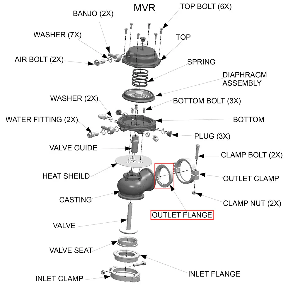 Outlet Flange for TiAL 38mm MV-S Wastegate CP2 Titanium - Image 3