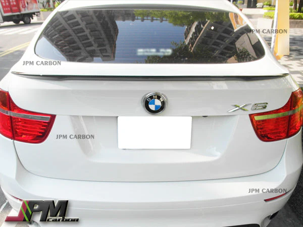 P Style Carbon Fiber Trunk Spoiler Fits For 2008-2013 BMW E71 X6 Only - Image 2