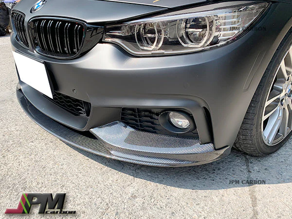 Performance Style Carbon Fiber Front Bumper Add-on Lip Fits For 2014-2020 BMW F32 F33 F36 with M-Sport Package Only - Image 4