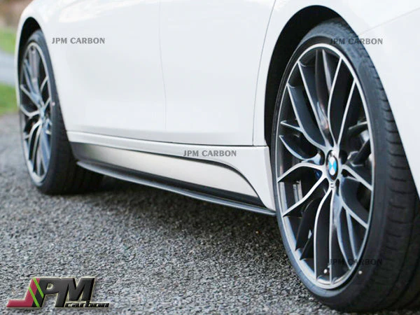 Performance Style Carbon Fiber Side Skirt Add-on Lip Fits For 2014-2021 BMW F22 M-Sport Only - Image 2