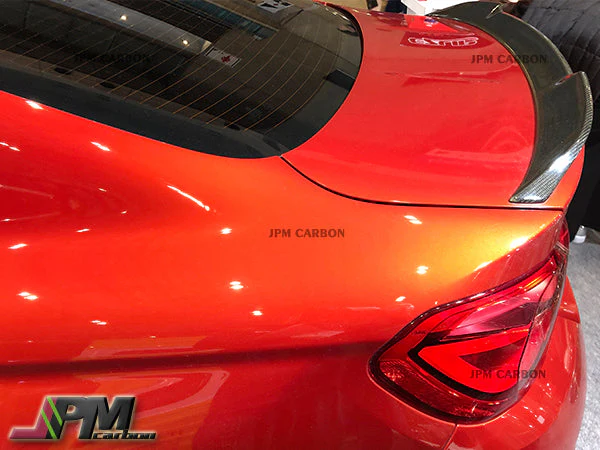 PR Style Carbon Fiber Trunk Spoiler Fits For 2015-2020 BMW F82 M4 Only - Image 3