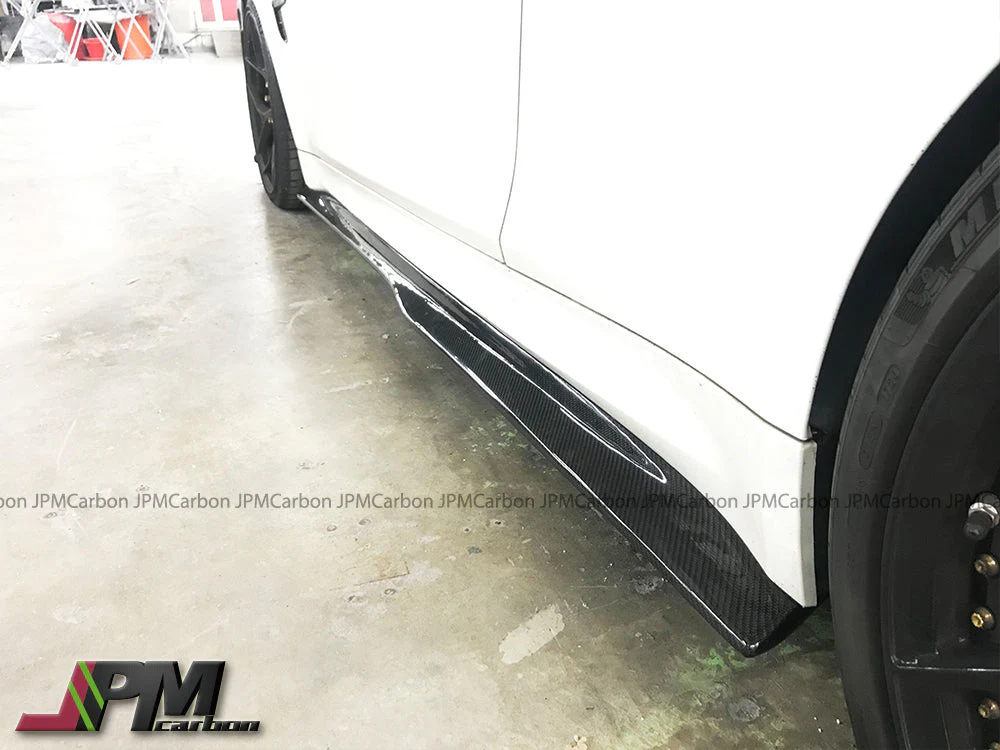 PSM Style Carbon Fiber Side Skirt Add-on Lips Fits For 2015-2020 BMW F82 M4 Only - Image 5
