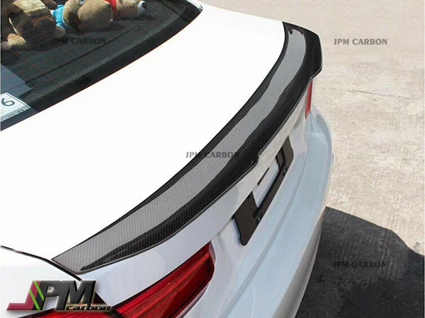 PSM Style Carbon Fiber Trunk Spoiler Fits For 2011-2016 BMW F10 5-Series Sedan Only - Image 2