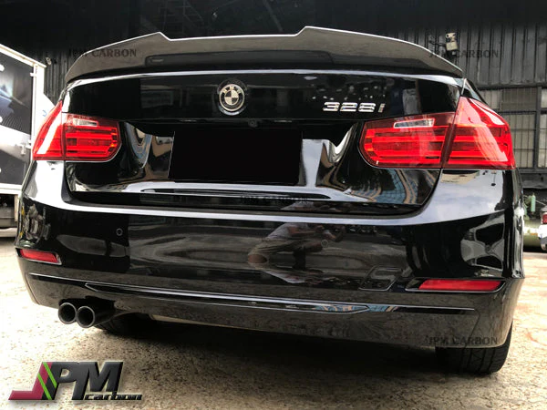 PSM Style Carbon Fiber Trunk Spoiler Fits For 2012-2018 BMW F30 3-Series Sedan Only - Image 2